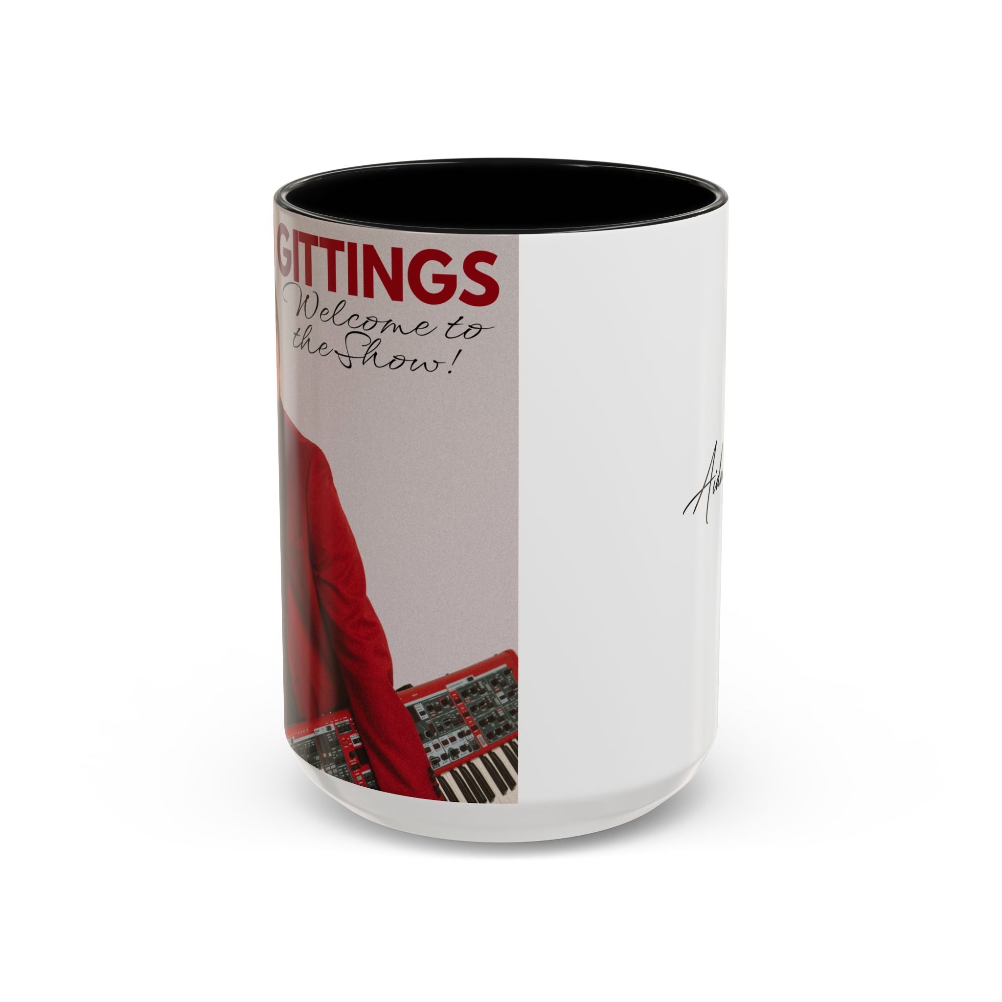 Aidan Gittings Welcome to the Show Album Mug — Custom Name Accent Mug (11/15oz)