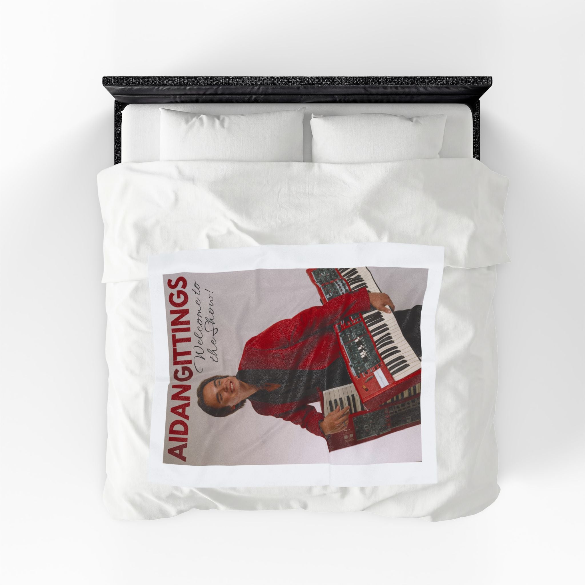 Aidan Gittings “Welcome to the Show” Velveteen Plush Blanket — Musician Poster Throw
