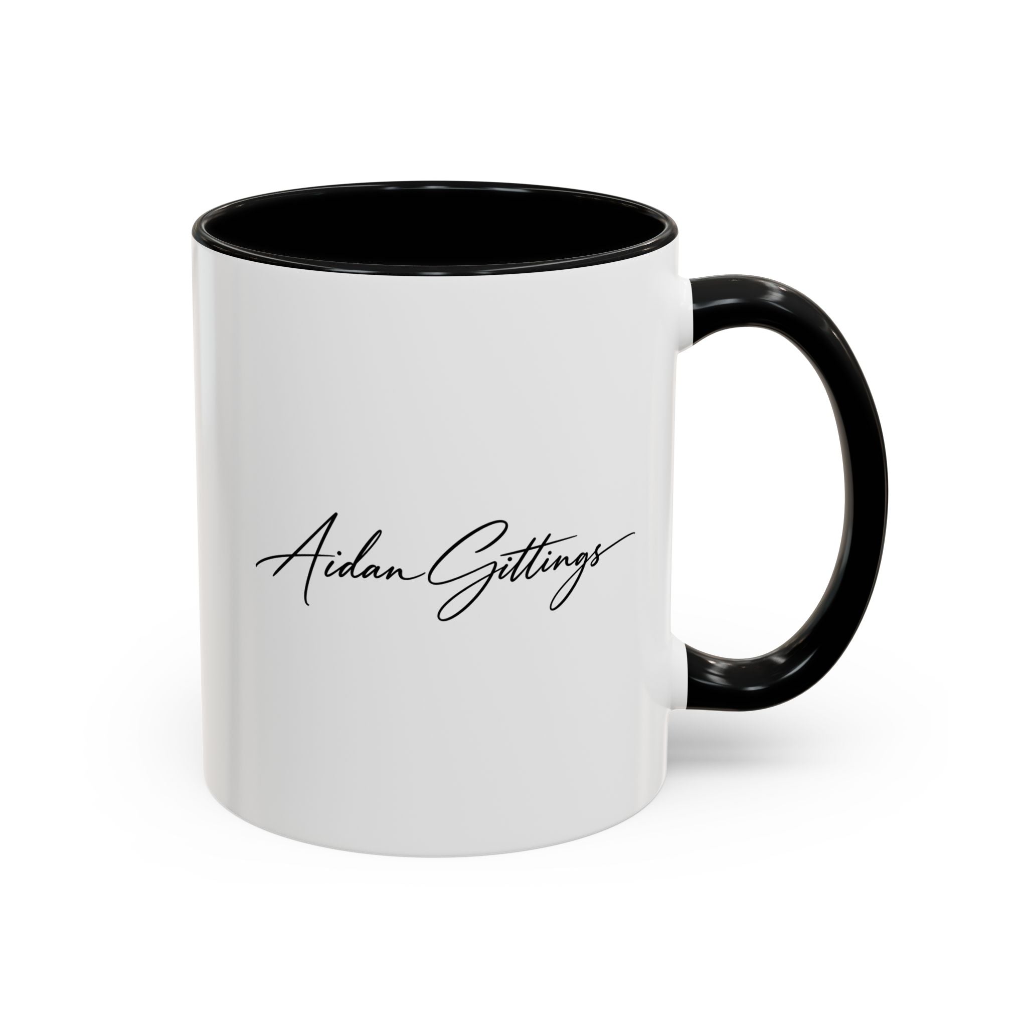 Aidan Gittings Welcome to the Show Album Mug — Custom Name Accent Mug (11/15oz)