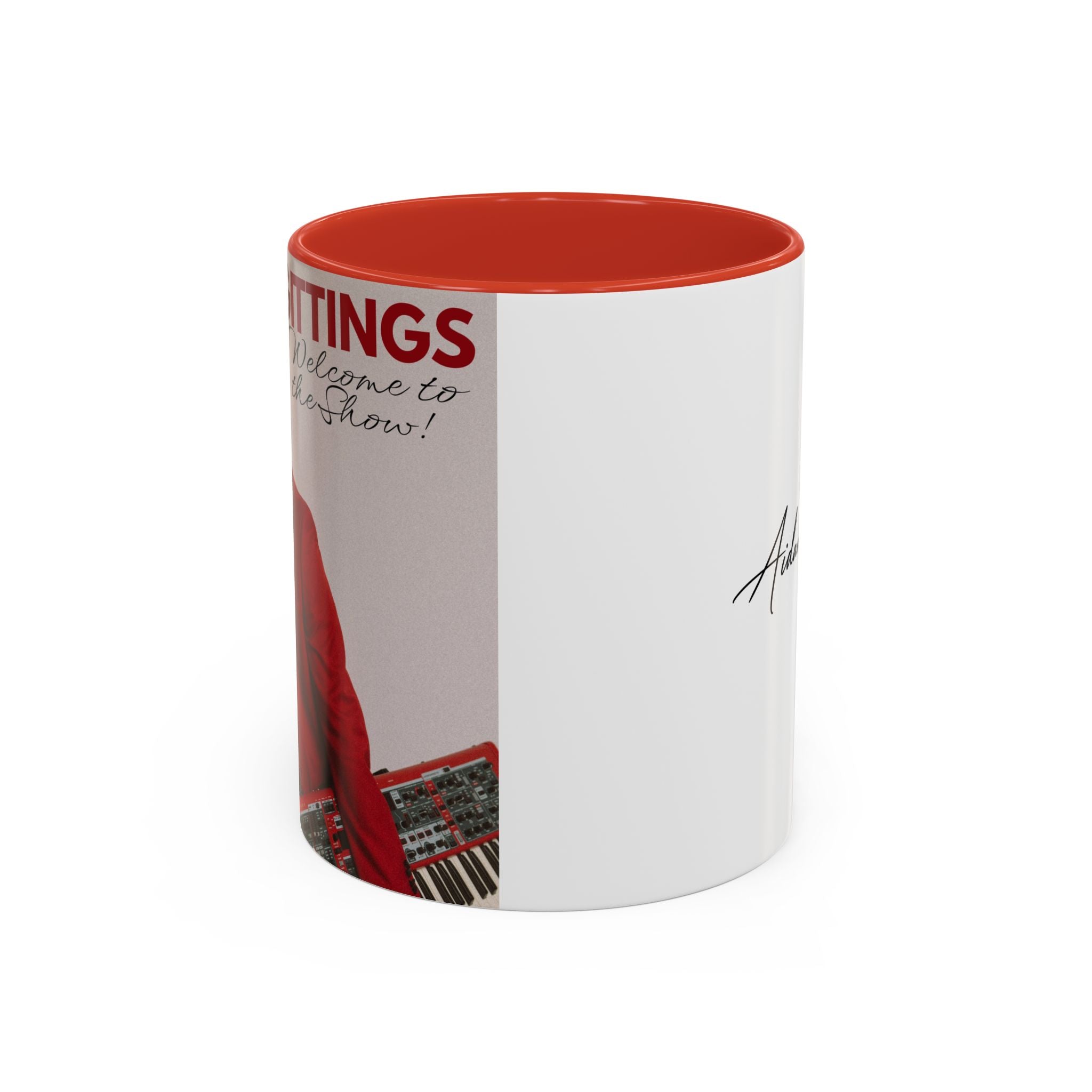Aidan Gittings Welcome to the Show Album Mug — Custom Name Accent Mug (11/15oz)
