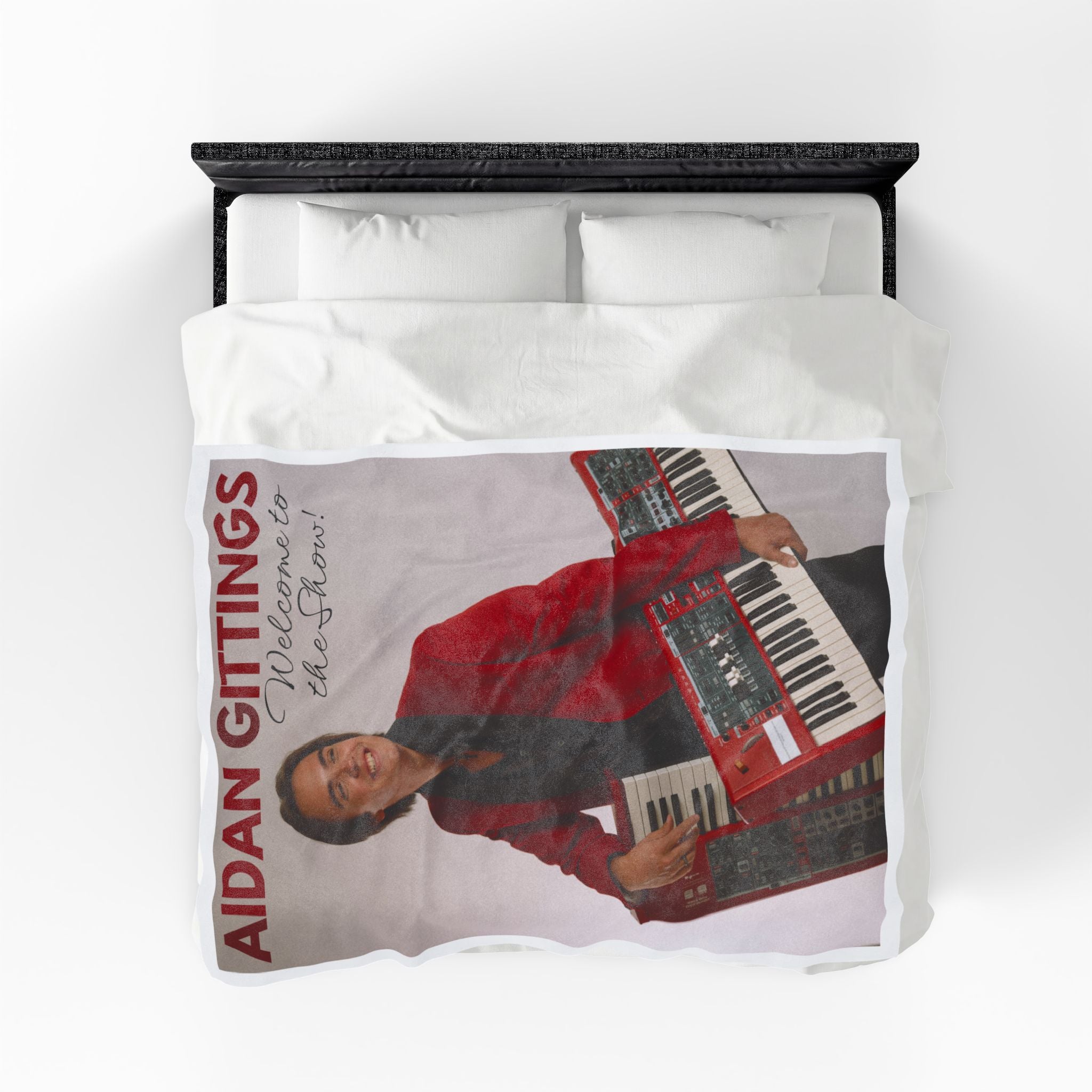 Aidan Gittings “Welcome to the Show” Velveteen Plush Blanket — Musician Poster Throw