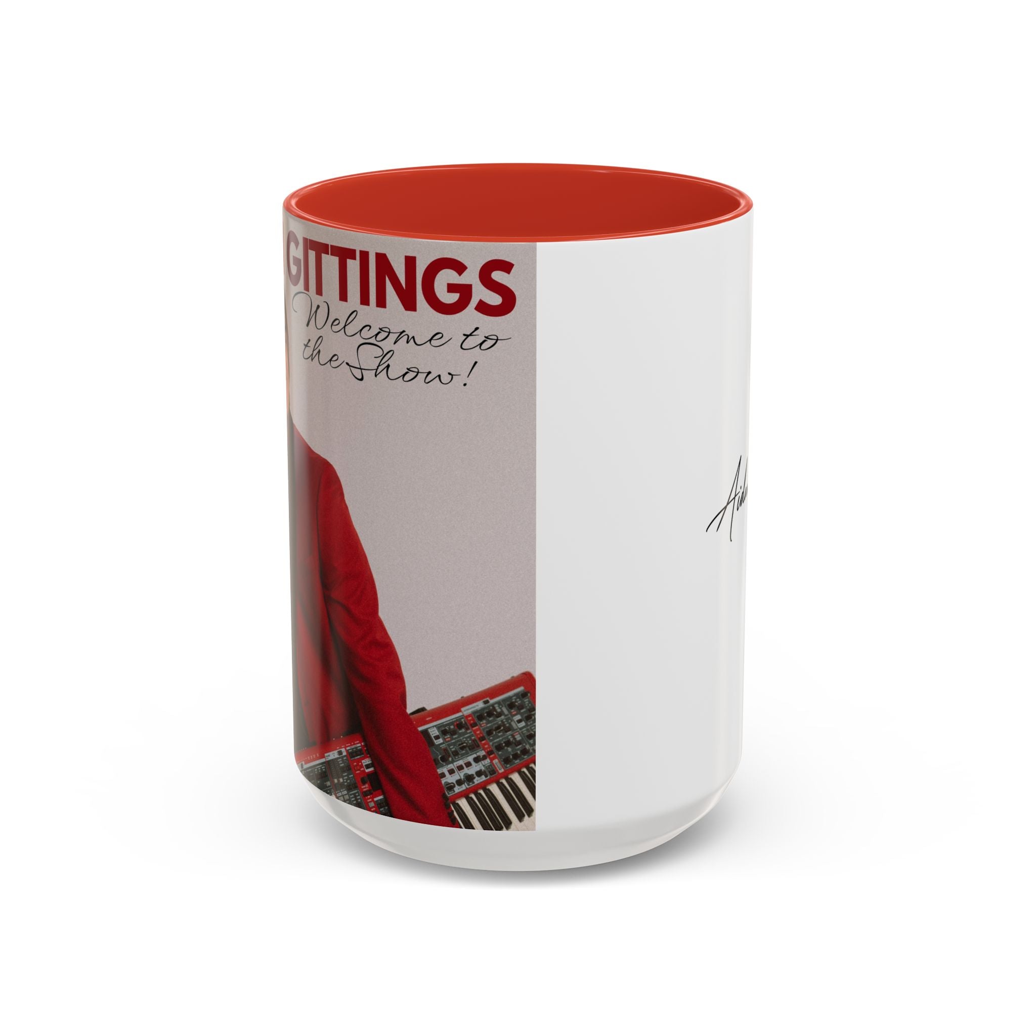 Aidan Gittings Welcome to the Show Album Mug — Custom Name Accent Mug (11/15oz)