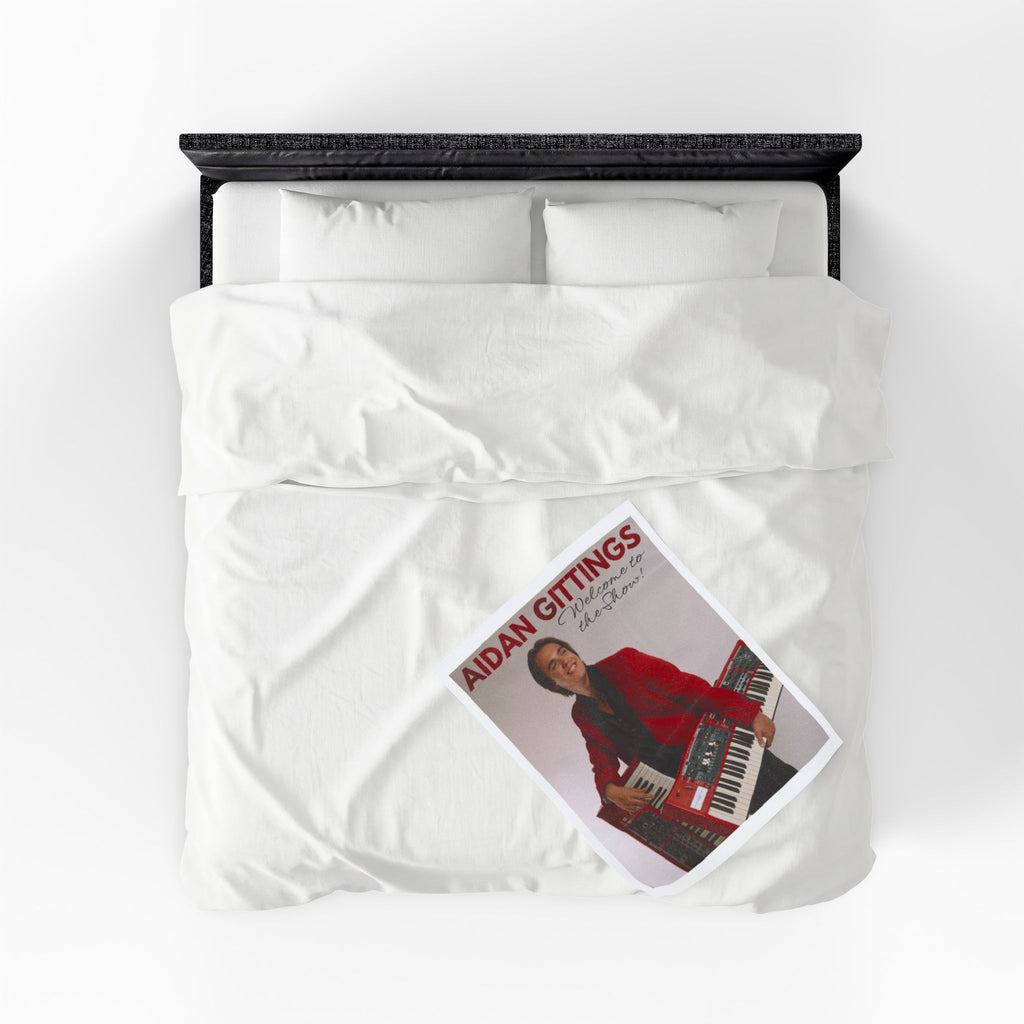 Aidan Gittings “Welcome to the Show” Velveteen Plush Blanket — Musician Poster Throw