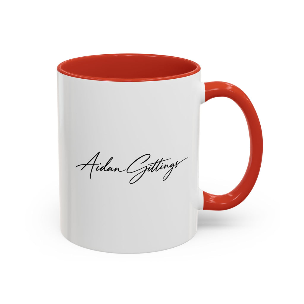 Aidan Gittings Welcome to the Show Album Mug — Custom Name Accent Mug (11/15oz)