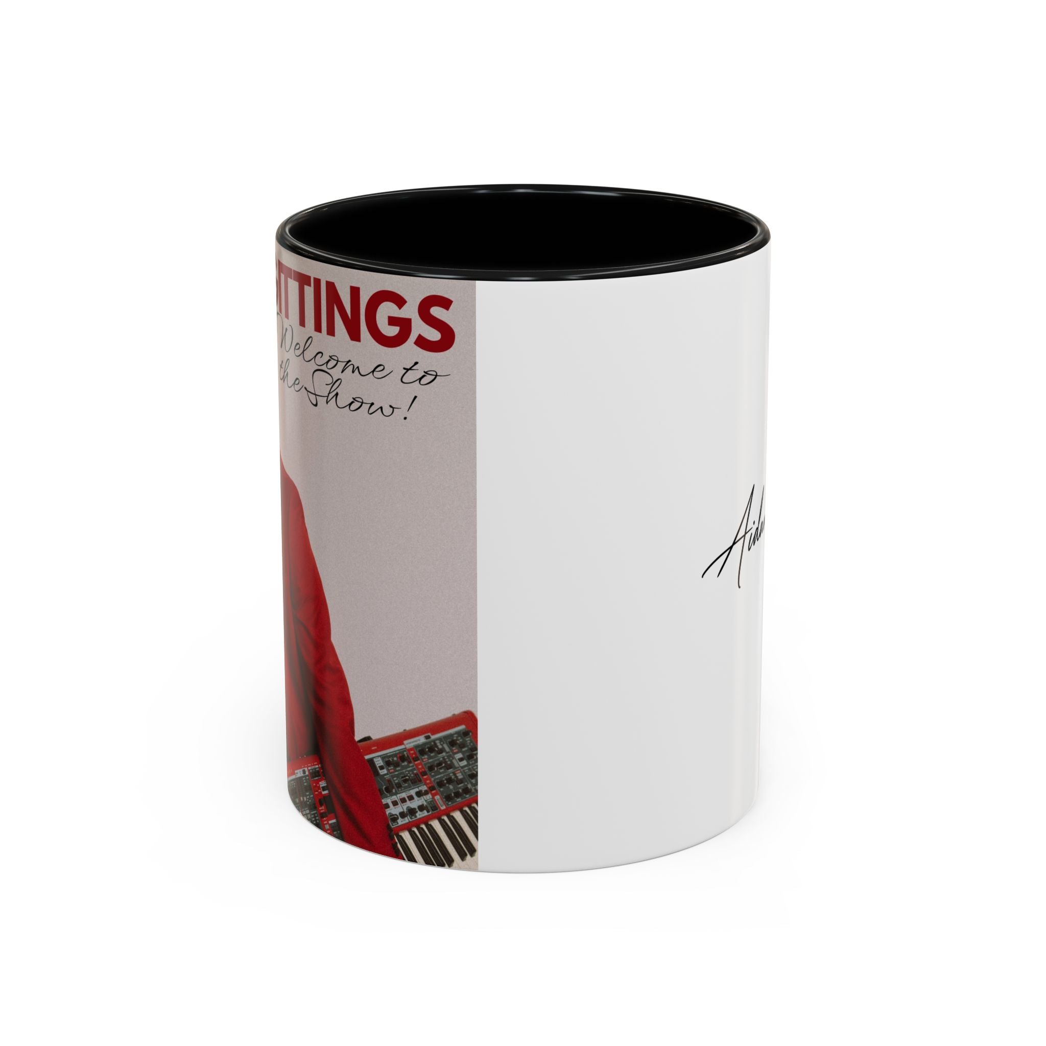 Aidan Gittings Welcome to the Show Album Mug — Custom Name Accent Mug (11/15oz)